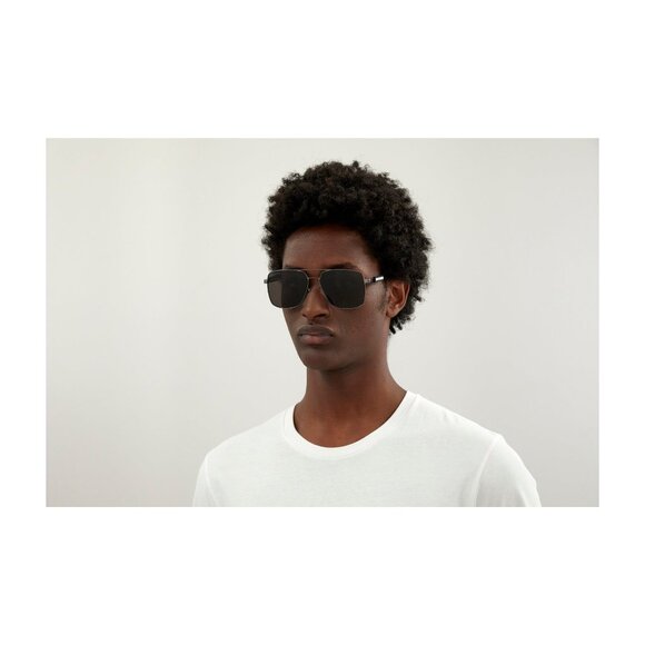 New BALENCIAGA Grey Aviator BB0116SA 001 Sunglasses Women - Picture 5 of 6